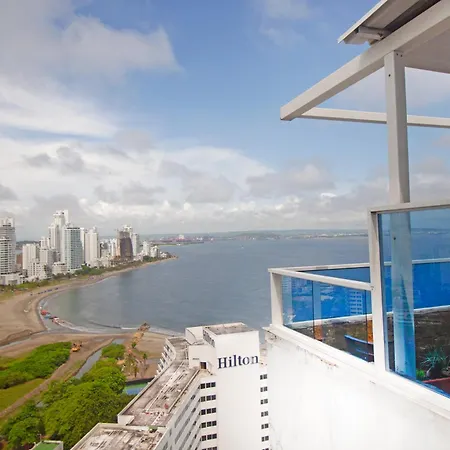 Riviera Sunrise Beach - Frente Al Mar Y Vista Panoramica A Toda La Ciudad Cartagena Exterior photo